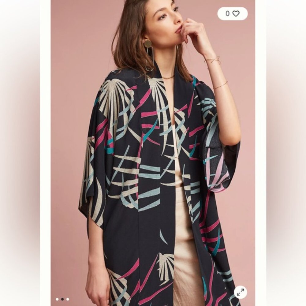 Maeve Anthropologie Kira Long Kimono Jacket Size XSS - Picture 4 of 14